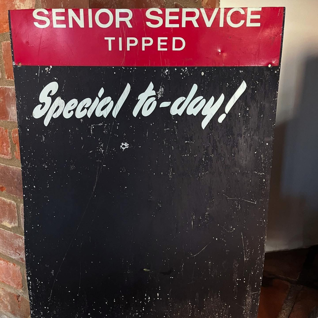 1950’s/ 60’s Senior Service Tipped “Special To-day Cigarettes Corner Shop/ Tobacconists Sign 