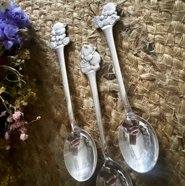 Cuillère ourson argent 