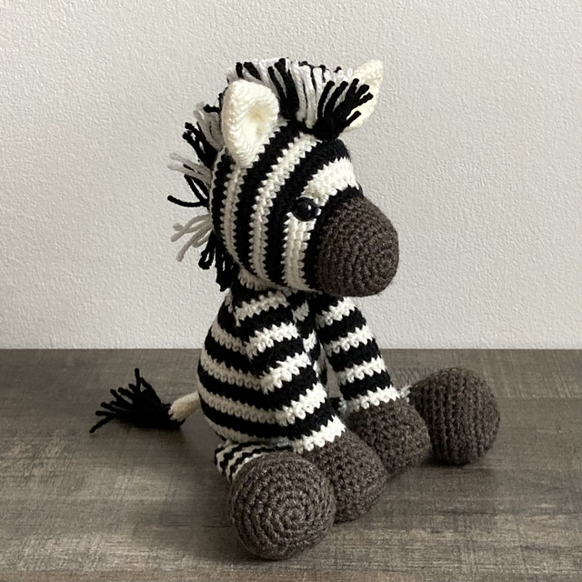 Peluche Zabana le zèbre au crochet