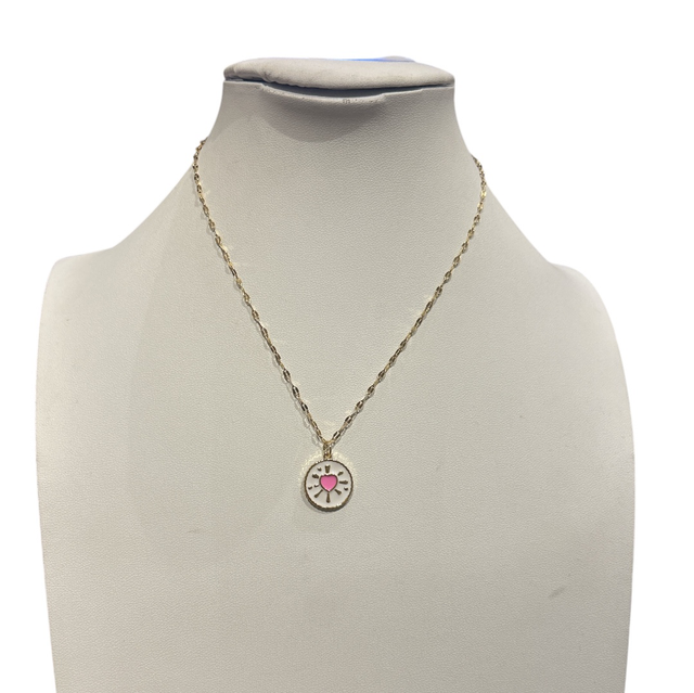 Collana cuore pink 25TF-12