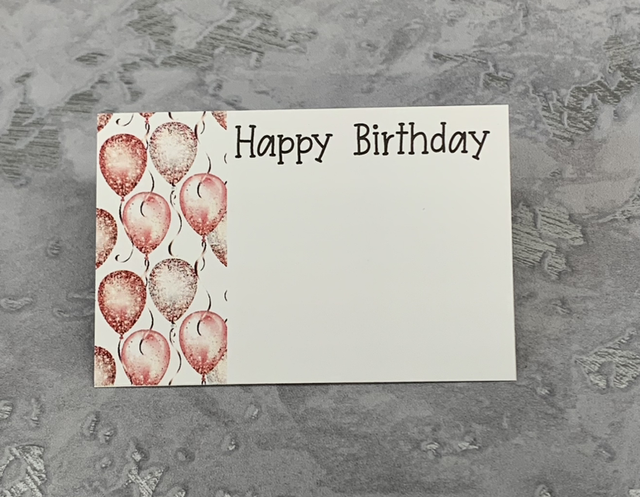 Happy birthday cards - pink balloons 