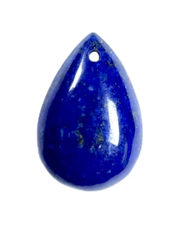 Pendentif goutte plate Lapis-lazuli avec bélière 