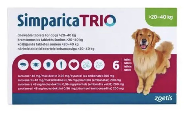 Simparica TRIO® Chewable Tablets for Dogs (3pk)