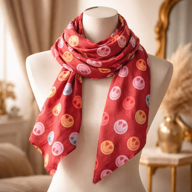 Longschal "Smilies"