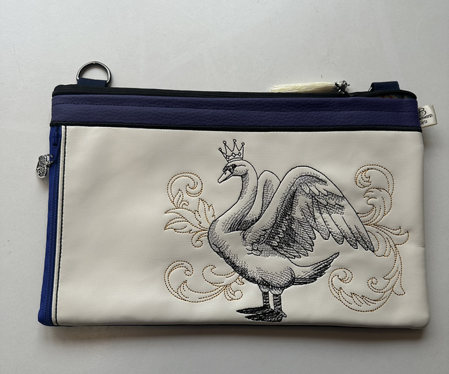 Bag - Large 2 Zips - Royal Swan