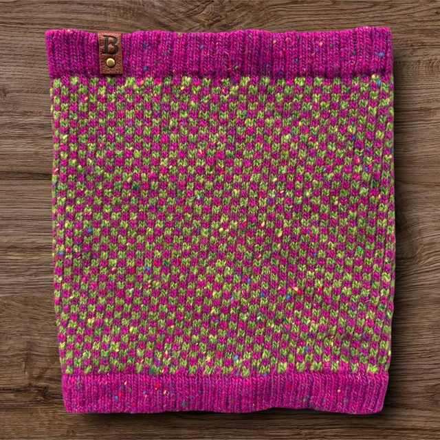 Soft Merino Wool Handmade Snood / Neck Warmer (Colour: Fruit Salad)