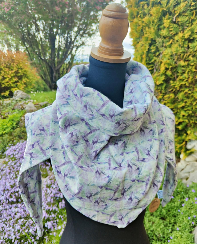 Chèche légère mauve