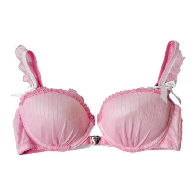 Pink polka dot interior bra UK 30A, 30C, 32A, 32B 