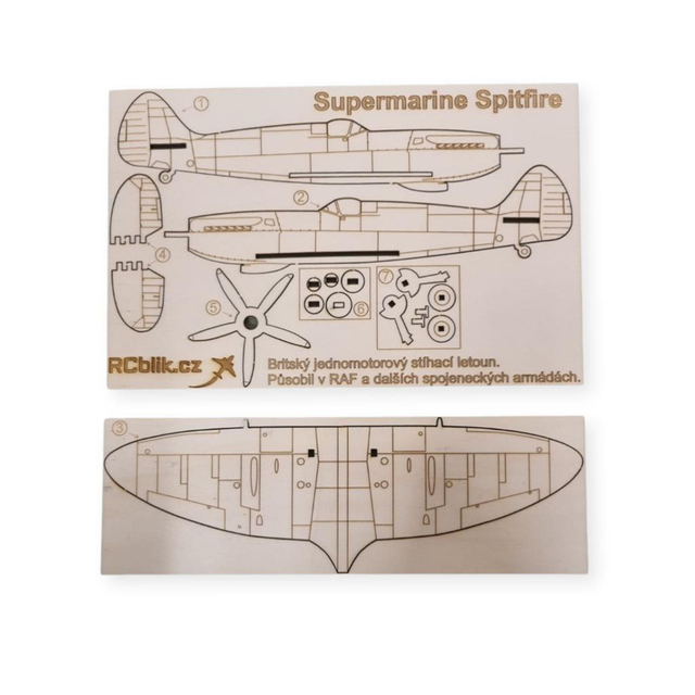 Dřevěný model - Supermarine Spitfire