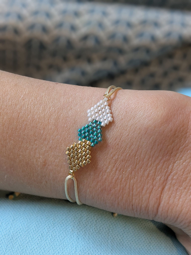 06-Bracelet cordon losange grand modèle