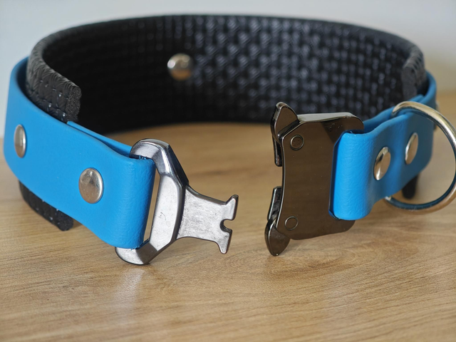 Collier pour laisse biothane 25 mm + mousse de ~40mm