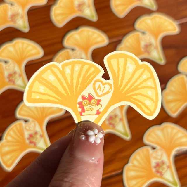 Sticker Matte ou Glossy - Duo de Ginkgo