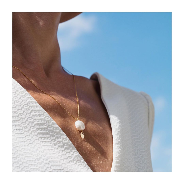 Sautoir - Perle baroque et pampille