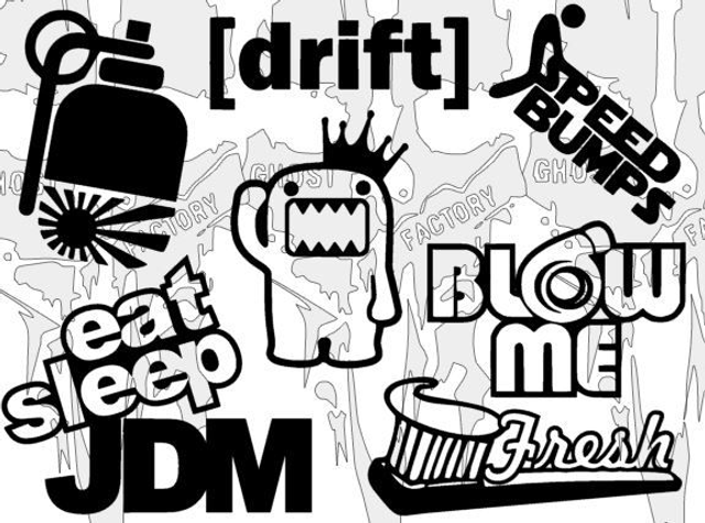 Planche de stickers JDM numéro 4