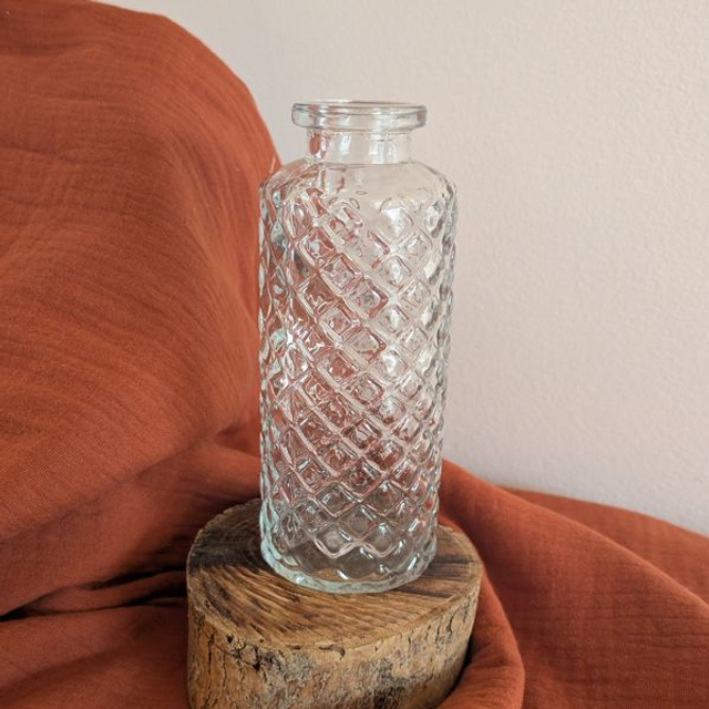 Soliflore Verre ciselé