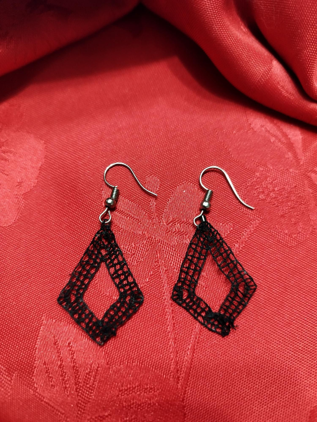 Boucles d'oreilles losange 