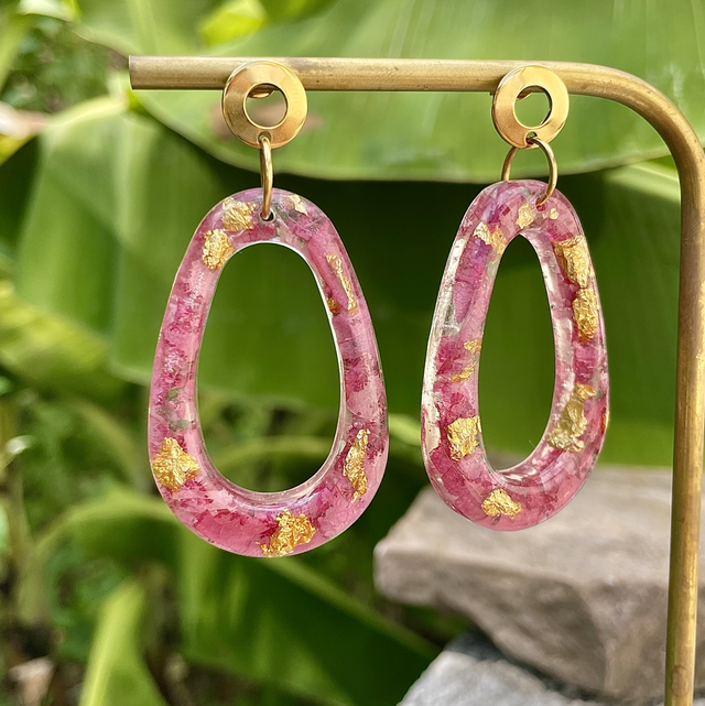 Boucles Amanda - roses et or