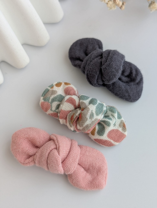 Lot de barrettes noeud Romie 