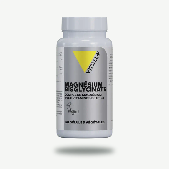 Magnesium Bisglycinate & Vitamines B6 D3 | VITALL+ | Fatigue & Système Nerveux