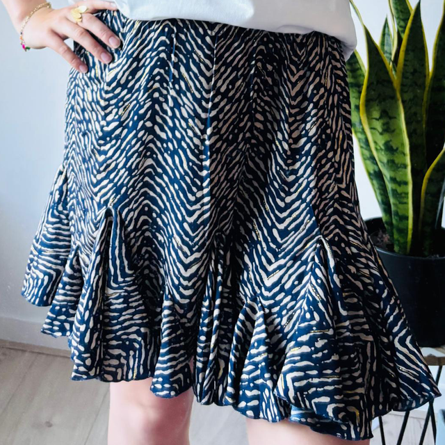 Donker blauwe zebra rok