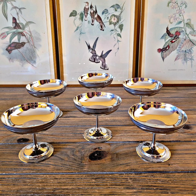 X Coupes à glaces rondes vintage inox type Letang Remy