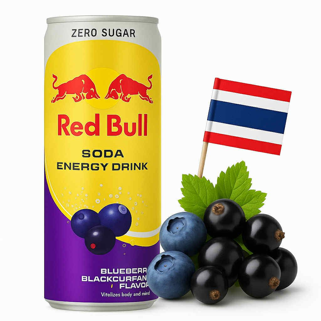 Red Bull Thailande Myrtille Cassis Sans Sucre 250ml