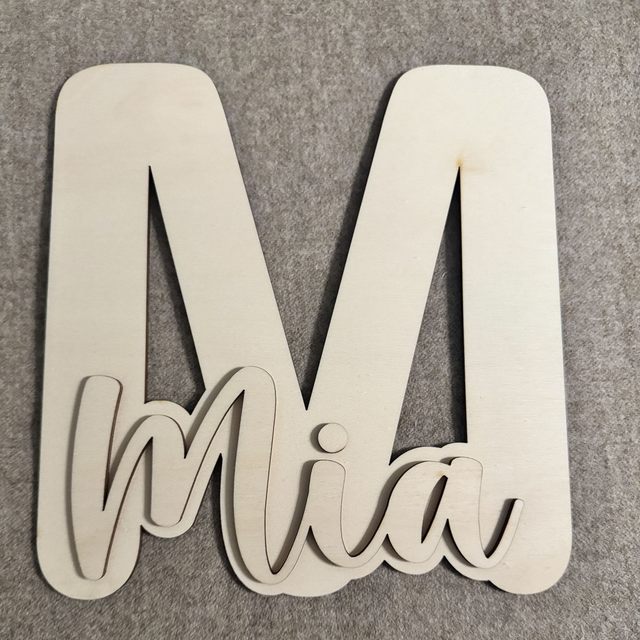 MIA • 3D Holz-Schild