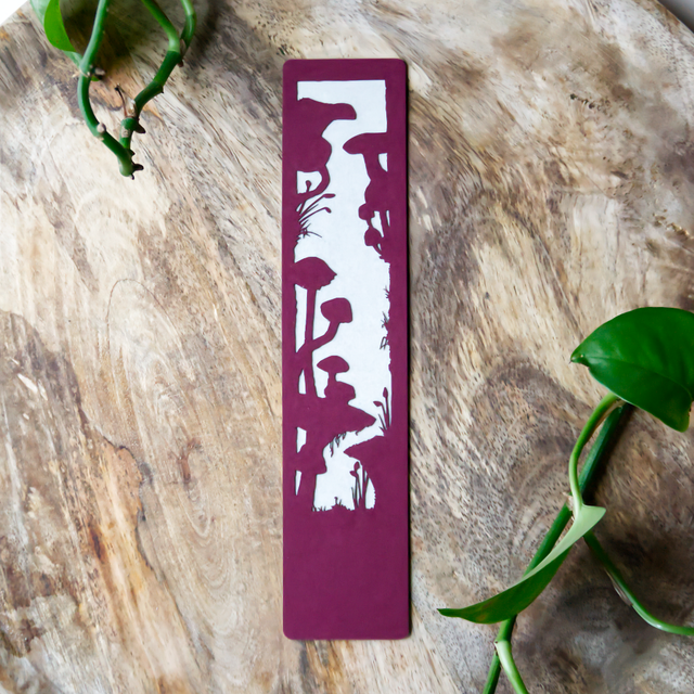 Marque-page "Forêt de champignons" (5 x 21 cm)