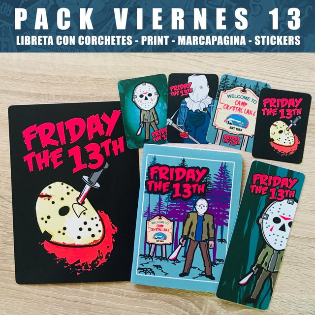 Pack Libreta c/ corchetes Viernes 13