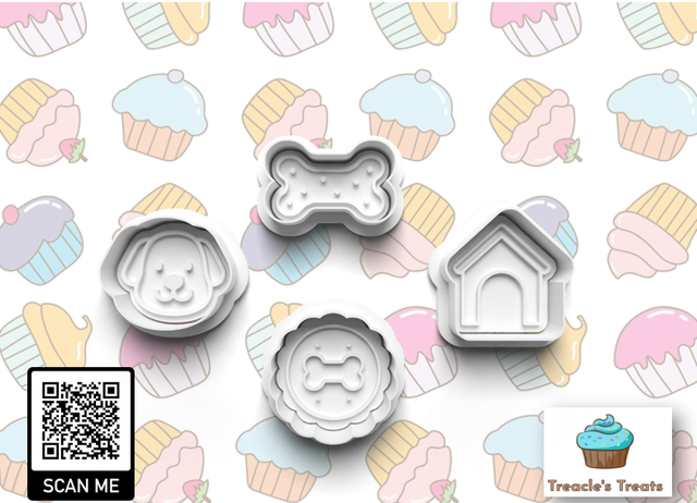 Dog Treats Fondant/cookie stamps with cutters 