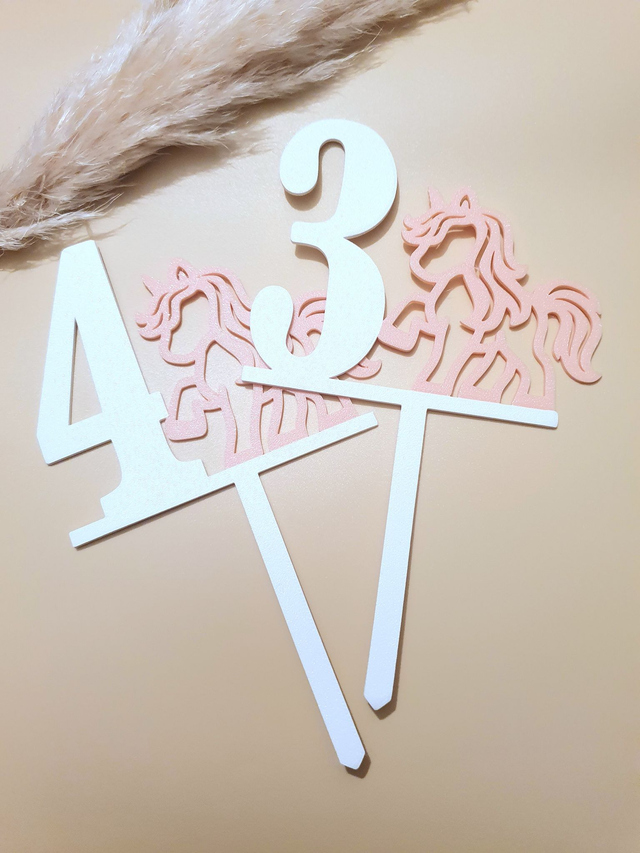 Decoration de gâteau âge personnalisé avec licorne