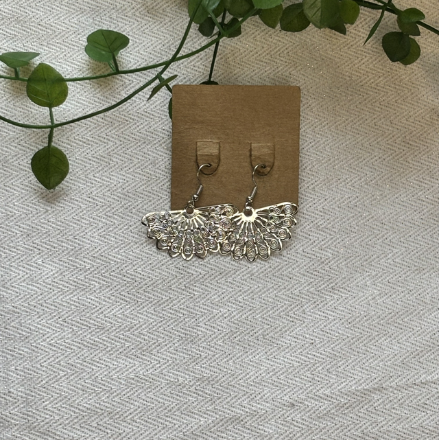 Boucles d’oreilles fantaisie argenté