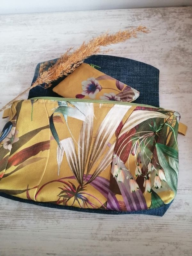 Sac fleurs automnales upcyclé