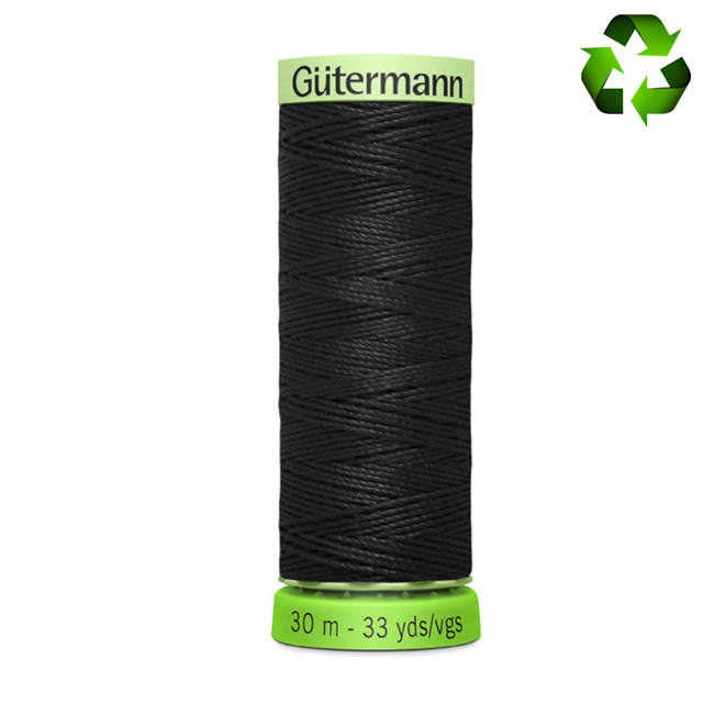 Fil RPET Super Résistant Gütermann - 000 (noir)