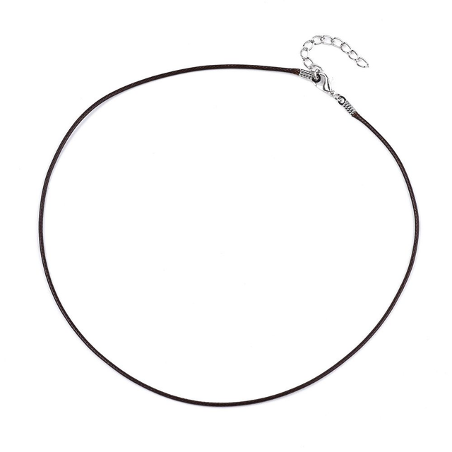 Collier Cordon Coton Ciré Noir Apprêt Bijoux 43,5 cm / 1,5 mm - DIY Création Bijoux