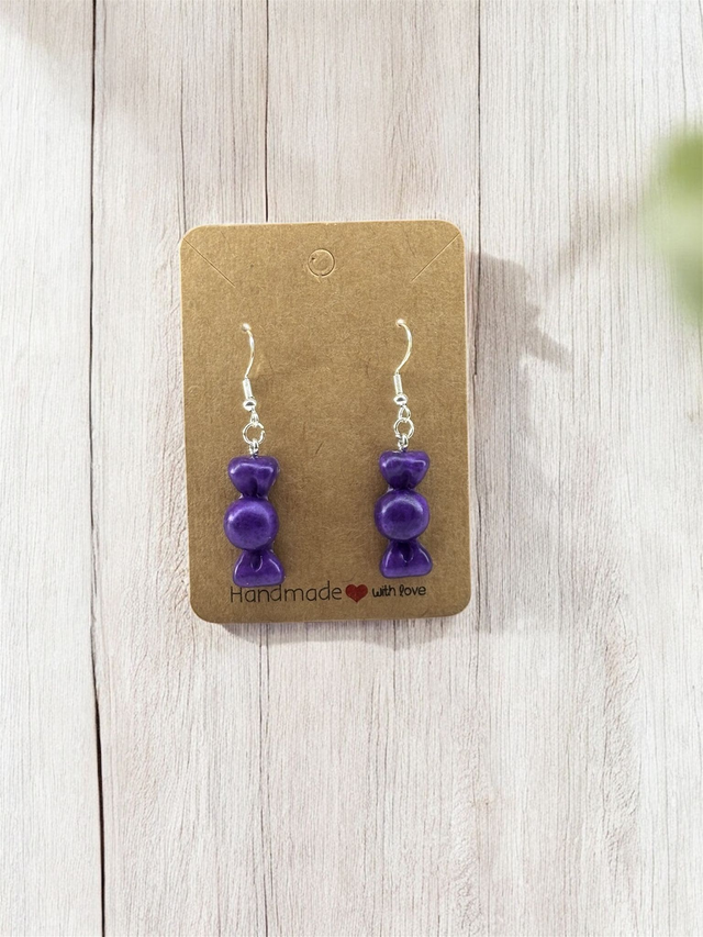 Boucles d'oreilles bonbons résine époxy