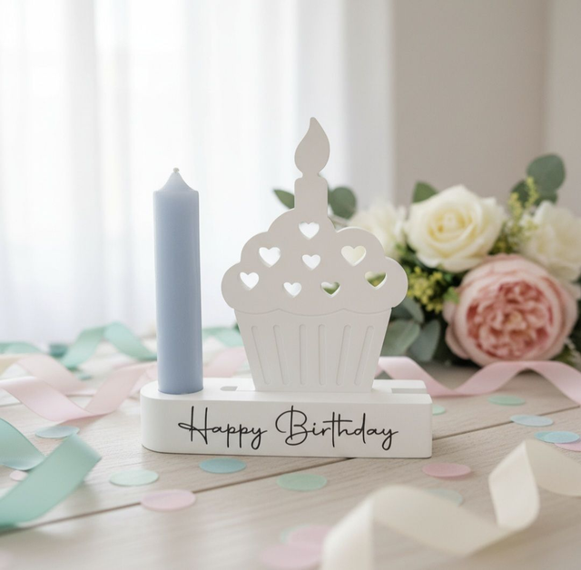 Geburtstags Cupcake mit Kerze