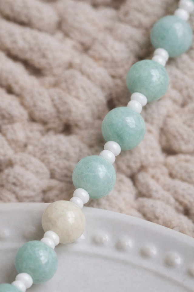 Collier en amazonite et aventurine verte