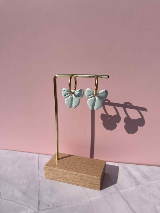 Pampilles nœud vert d’eau 