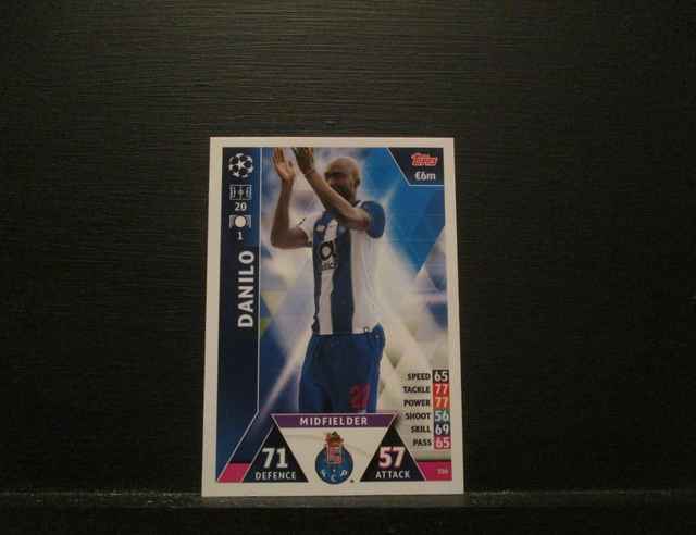 DANILO - UEFA Champions League Match Attax 2018/19 Original Trading Card #350