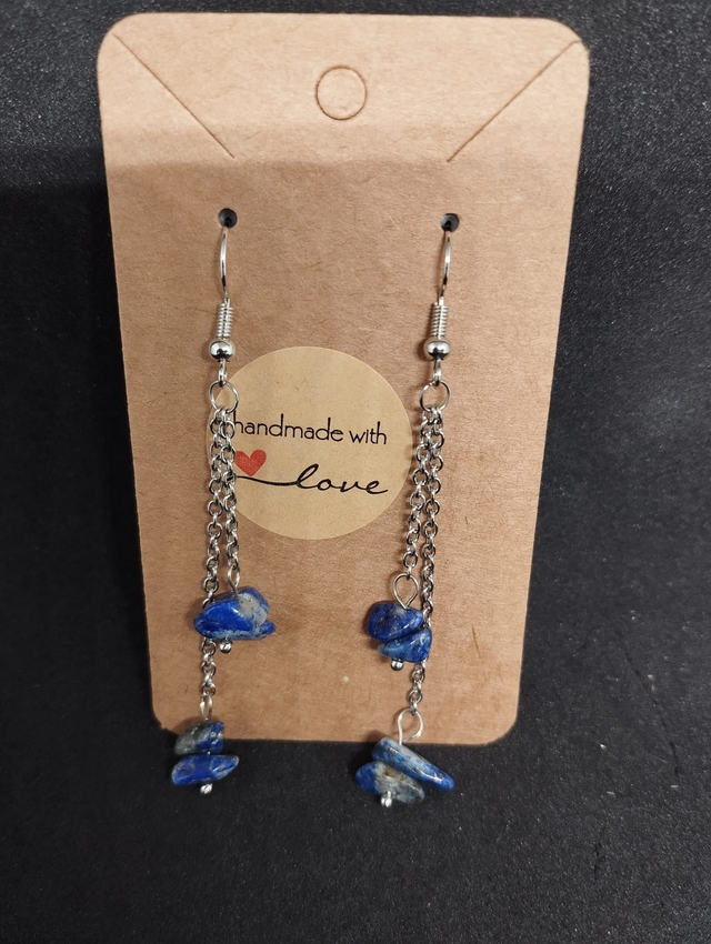 Boucle d'oreille en lapis lazuli