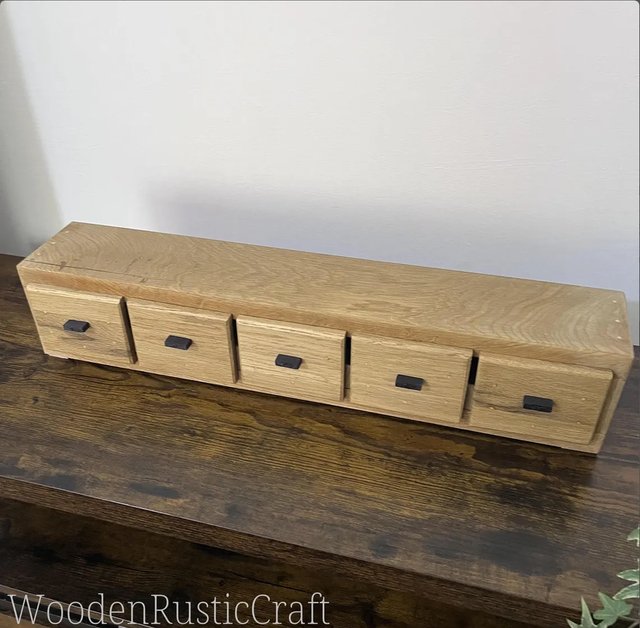 Handmade Reclaimed Oak 5-Drawer Chest