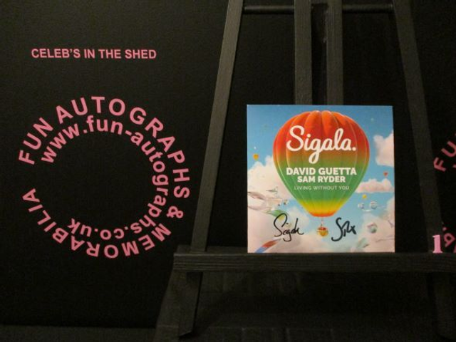 Sigala &amp; Sam Ryder - 'Living Without You' Authentic Autographed Single Cover (1)