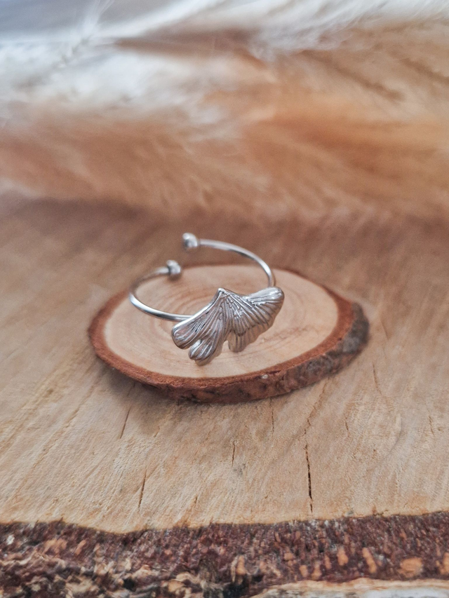 Bague "Ginko" - Modèle argenté 