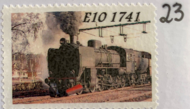 Brevfrimärke 23  - E10 1741