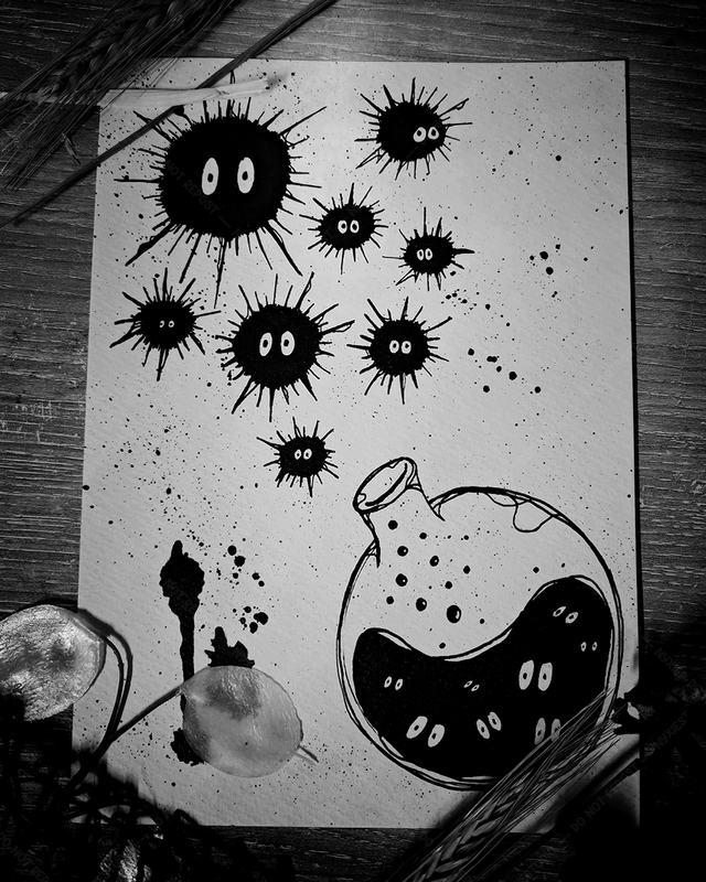 Susuwatari - Mini Print