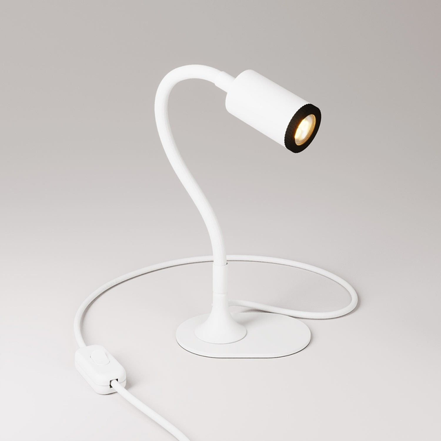MAG-Y Schreibtischlampe mit Flex, ovalem Metallsockel und Spotlight 
