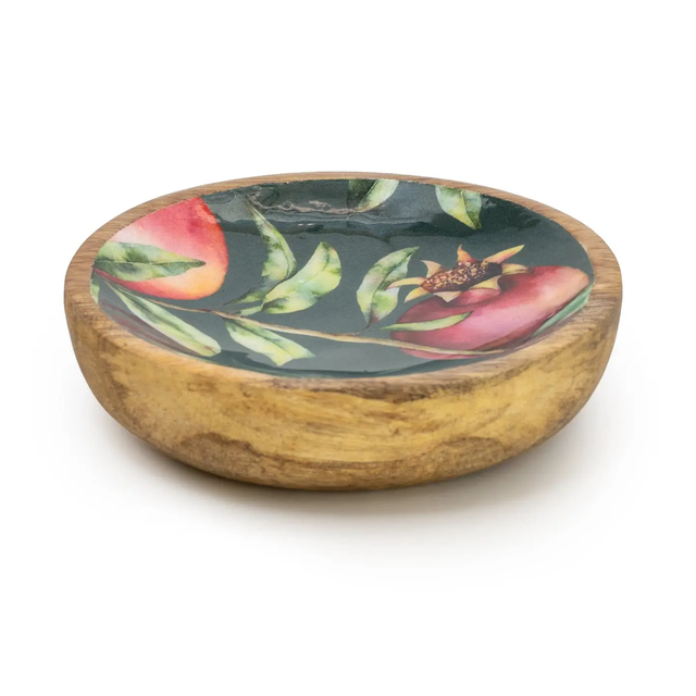 Pomegranate Mango Wooden Dish