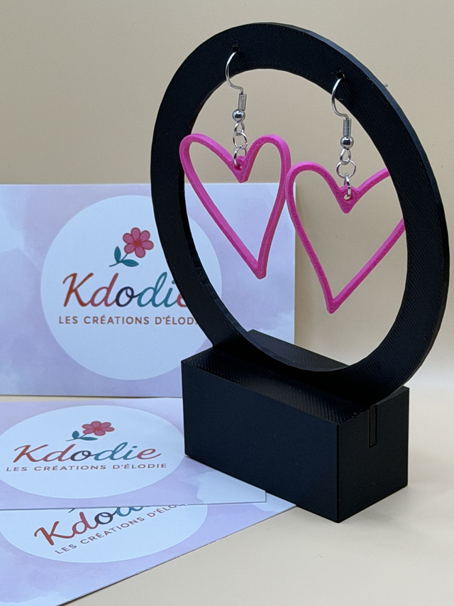 Boucles d'oreilles Coeur - Attaches Crochet