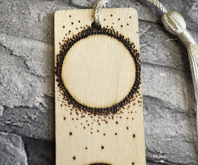 Mushroom/fly agaric design bookmark. Pyrography art. Handburnt.